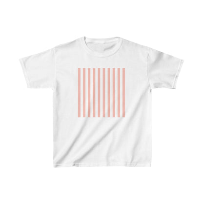 Coral Pink Stripes Kids Cotton Tee - Kids clothes - Kristine Celestine