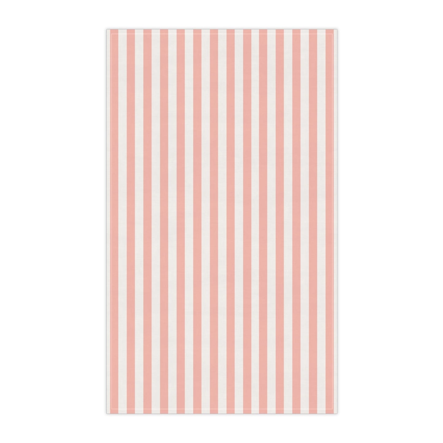 Coral Pink Stripes Kitchen Towel - Kitchen Towel - Kristine Celestine