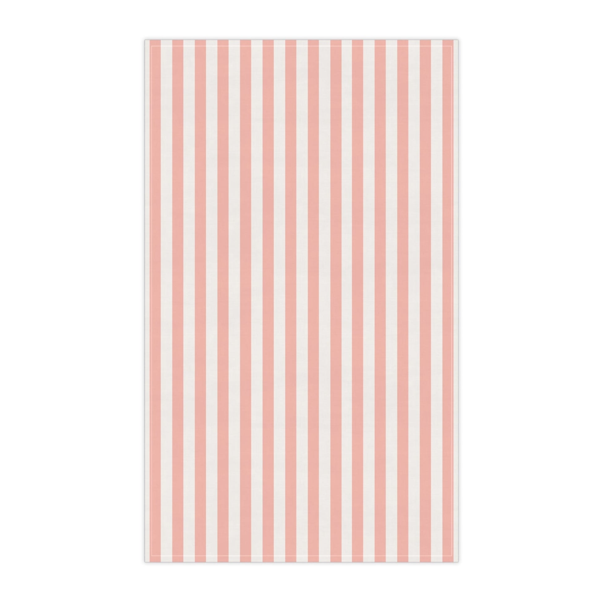 Coral Pink Stripes Kitchen Towel - Kitchen Towel - Kristine Celestine