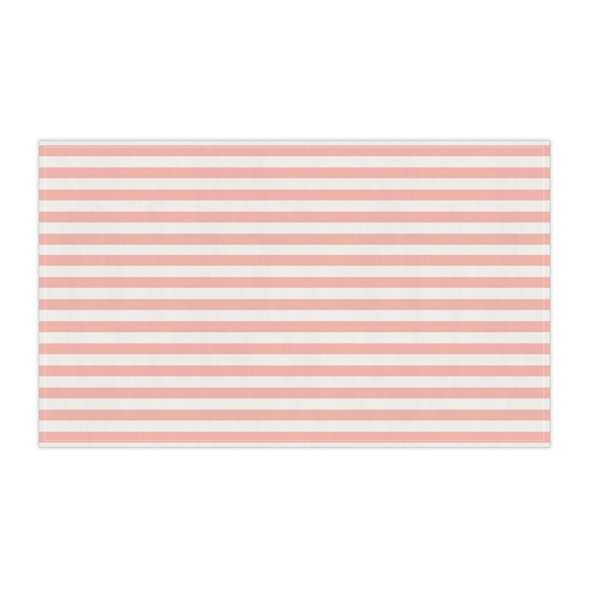 Coral Pink Stripes Kitchen Towel - Kitchen Towel - Kristine Celestine