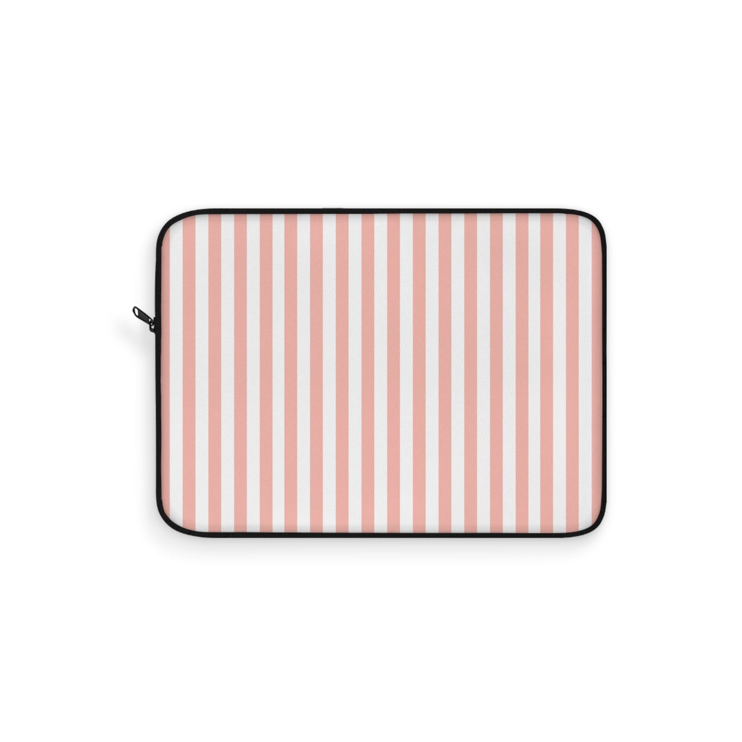 Coral Pink Stripes Laptop Sleeve Cute Striped Laptop Pouch Pink and White Summer Laptop Bag Stripey Laptop Case Spring Laptop Protector Cute Tablet Sleeve Pretty Tablet Case Adorable Tablet Pouch - Laptop Sleeve - Kristine Celestine