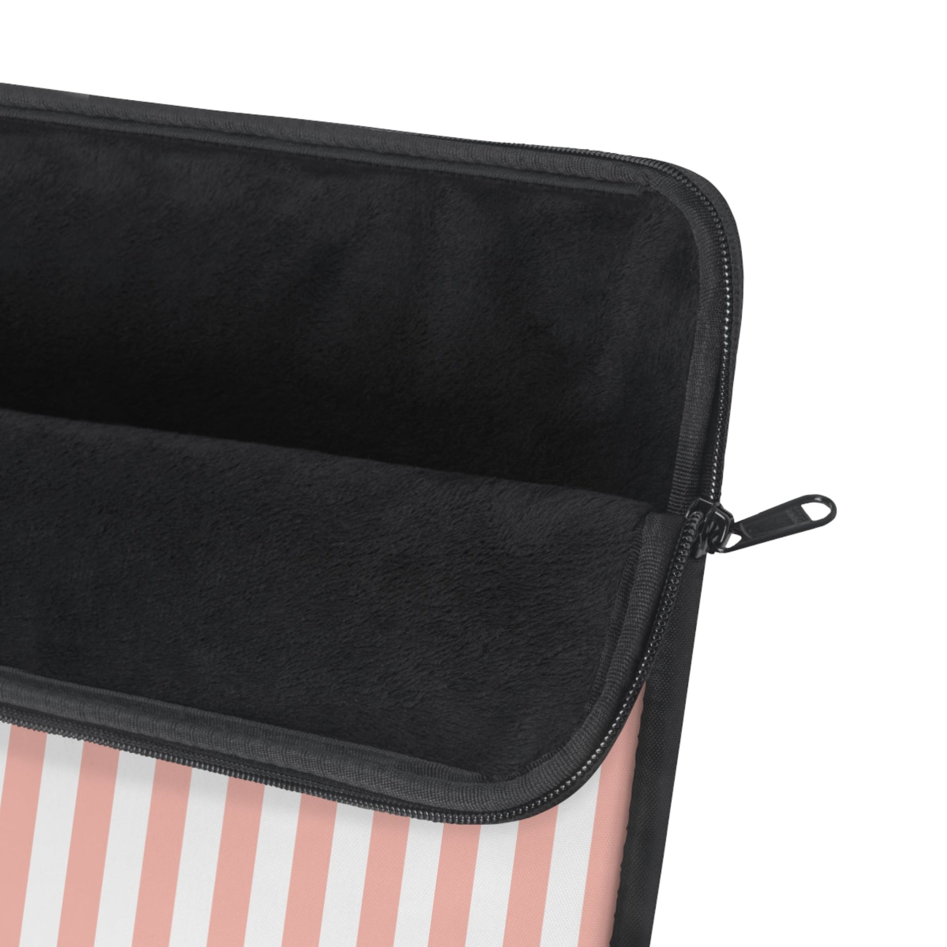 Coral Pink Stripes Laptop Sleeve Cute Striped Laptop Pouch Pink and White Summer Laptop Bag Stripey Laptop Case Spring Laptop Protector Cute Tablet Sleeve Pretty Tablet Case Adorable Tablet Pouch - Laptop Sleeve - Kristine Celestine