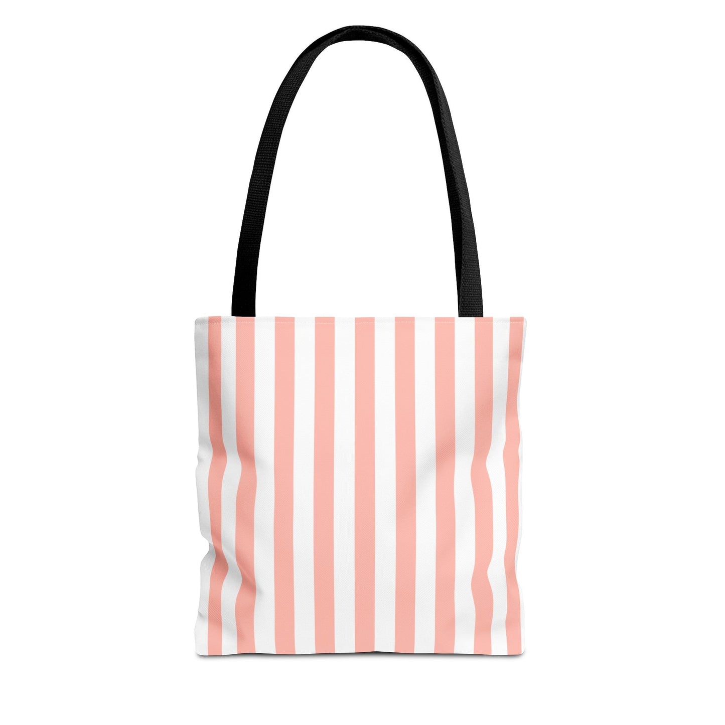 Coral Pink Stripes Tote Bag - Bags - Kristine Celestine