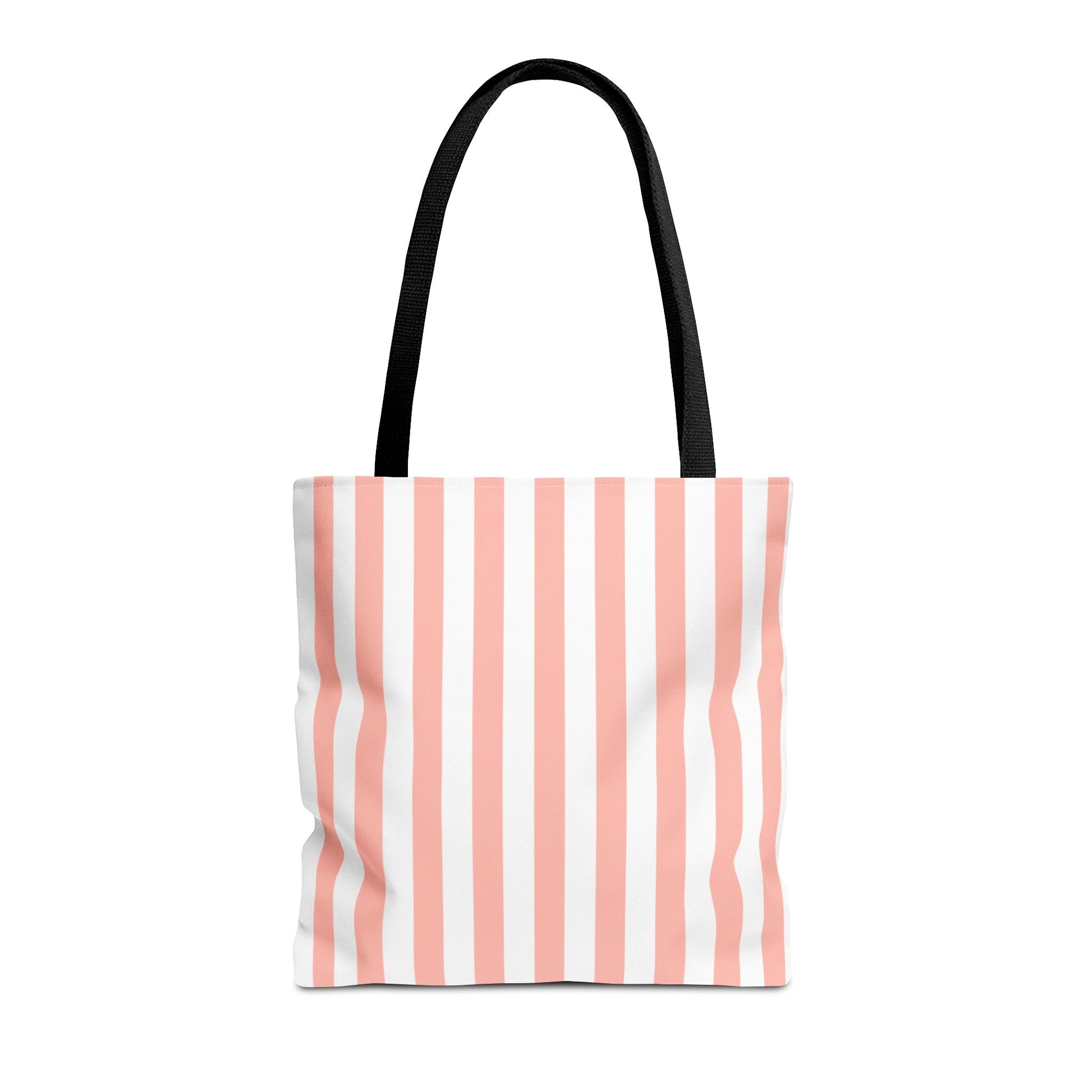 Coral Pink Stripes Tote Bag - Bags - Kristine Celestine