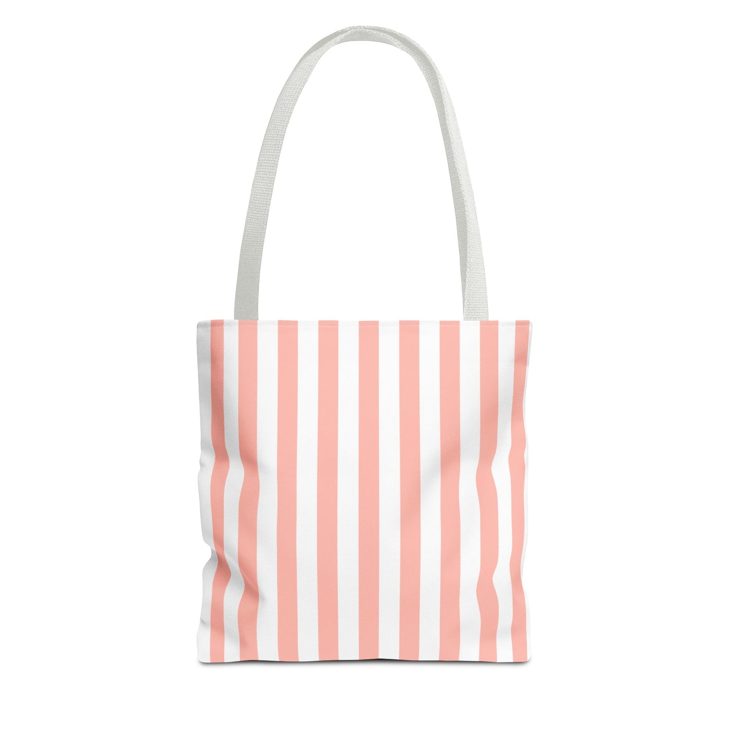 Coral Pink Stripes Tote Bag - Bags - Kristine Celestine