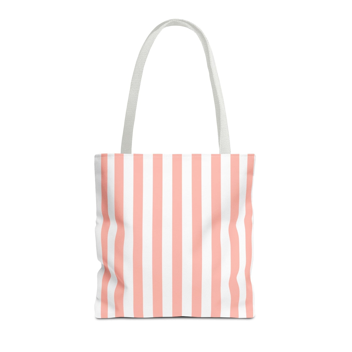 Coral Pink Stripes Tote Bag - Bags - Kristine Celestine