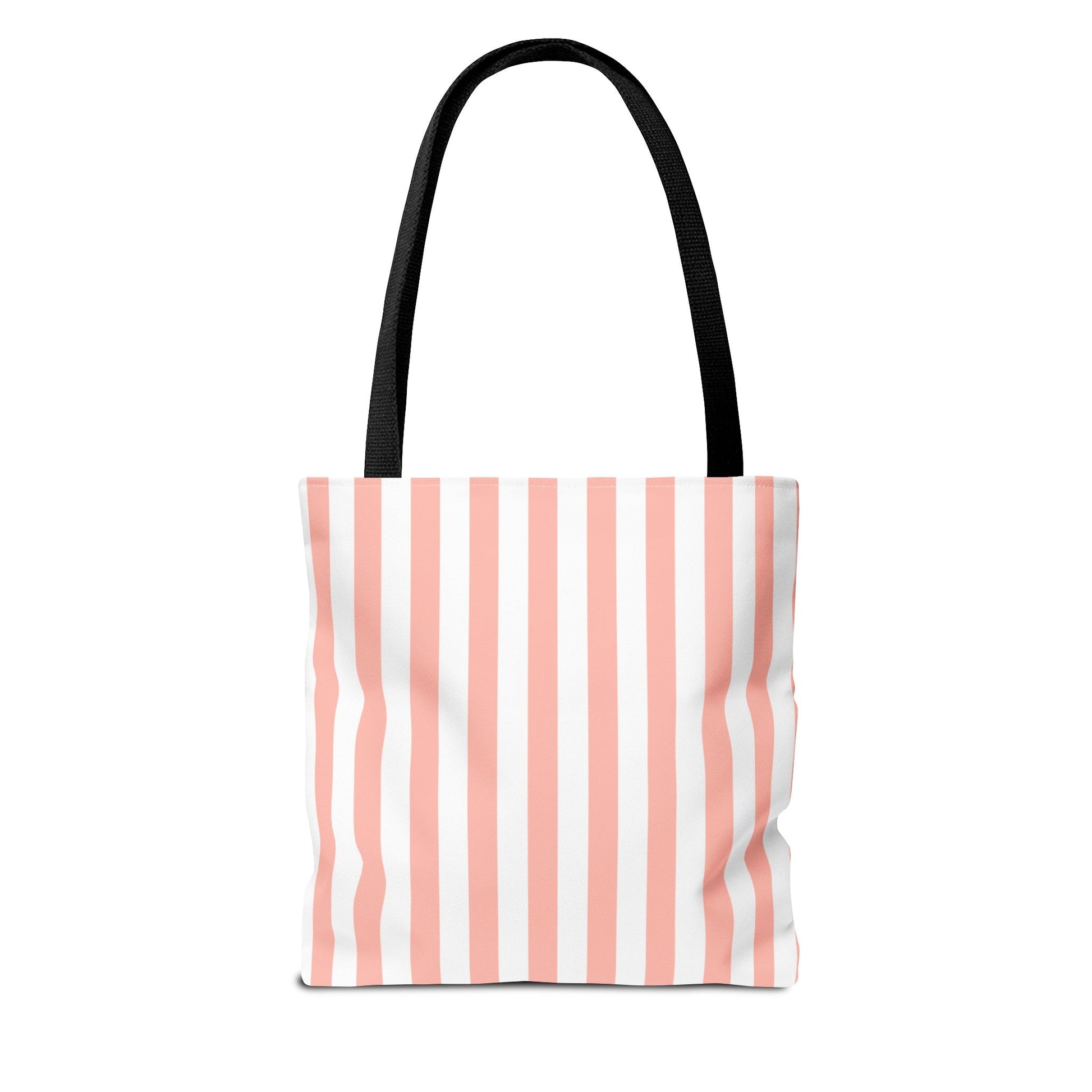 Coral Pink Stripes Tote Bag - Bags - Kristine Celestine