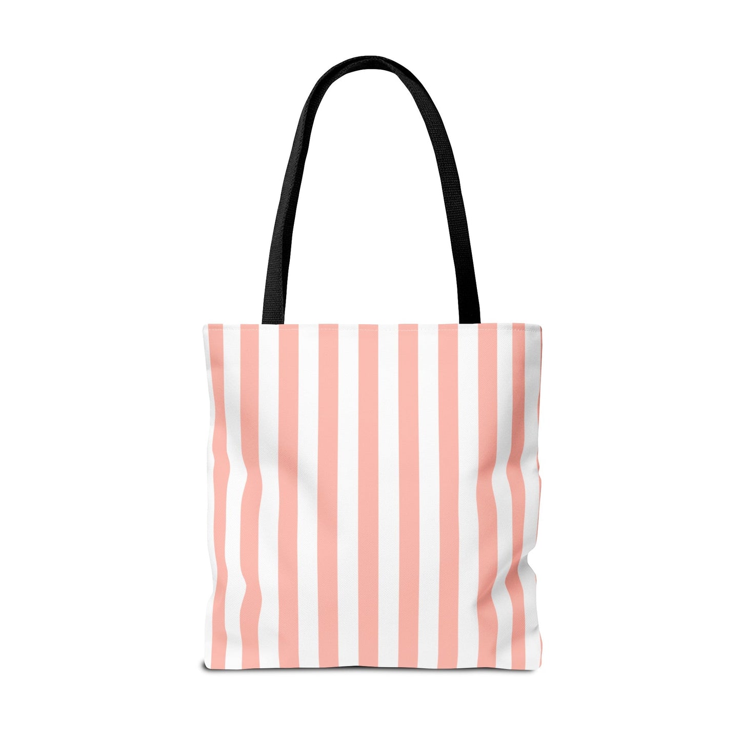 Coral Pink Stripes Tote Bag - Bags - Kristine Celestine