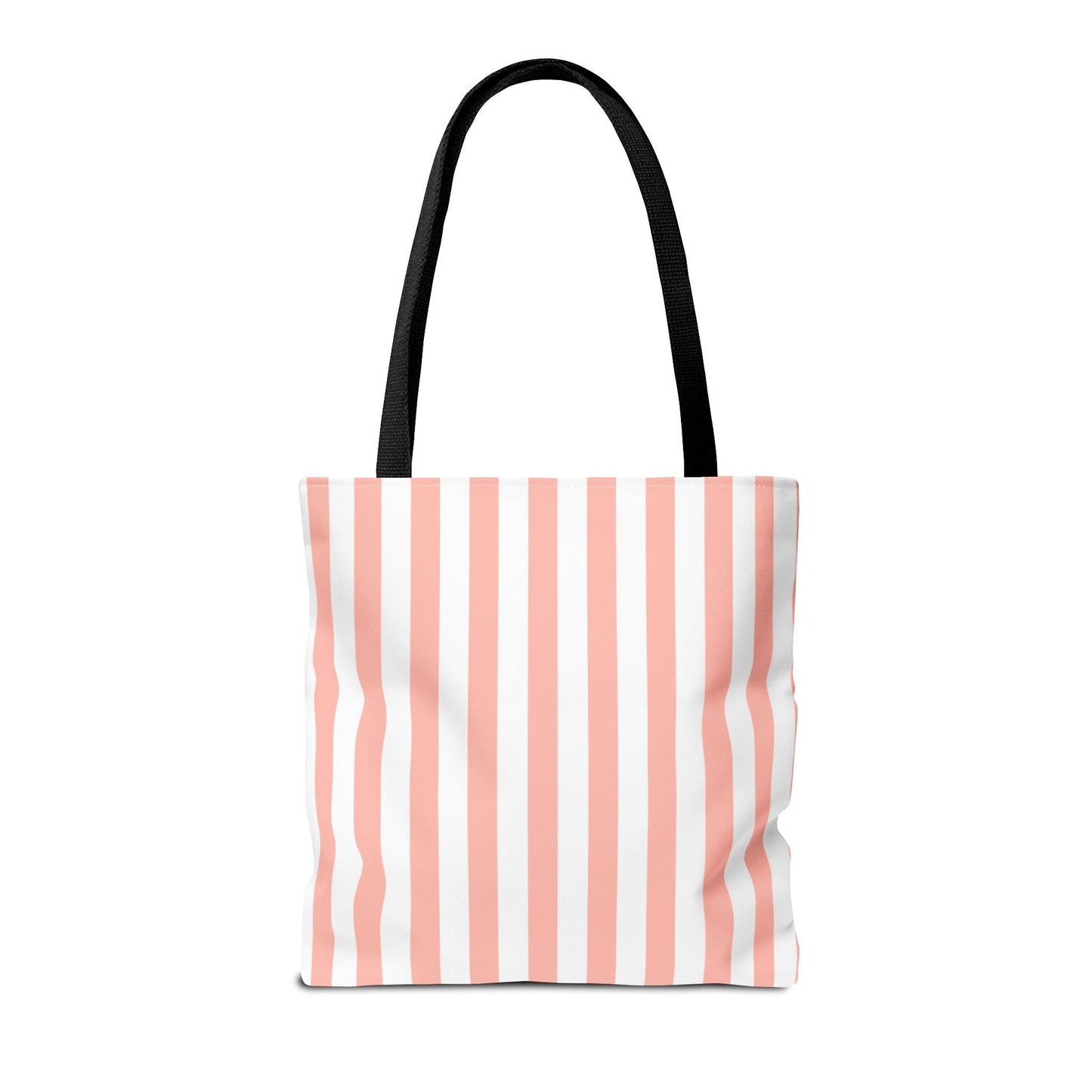 Coral Pink Stripes Tote Bag - Bags - Kristine Celestine