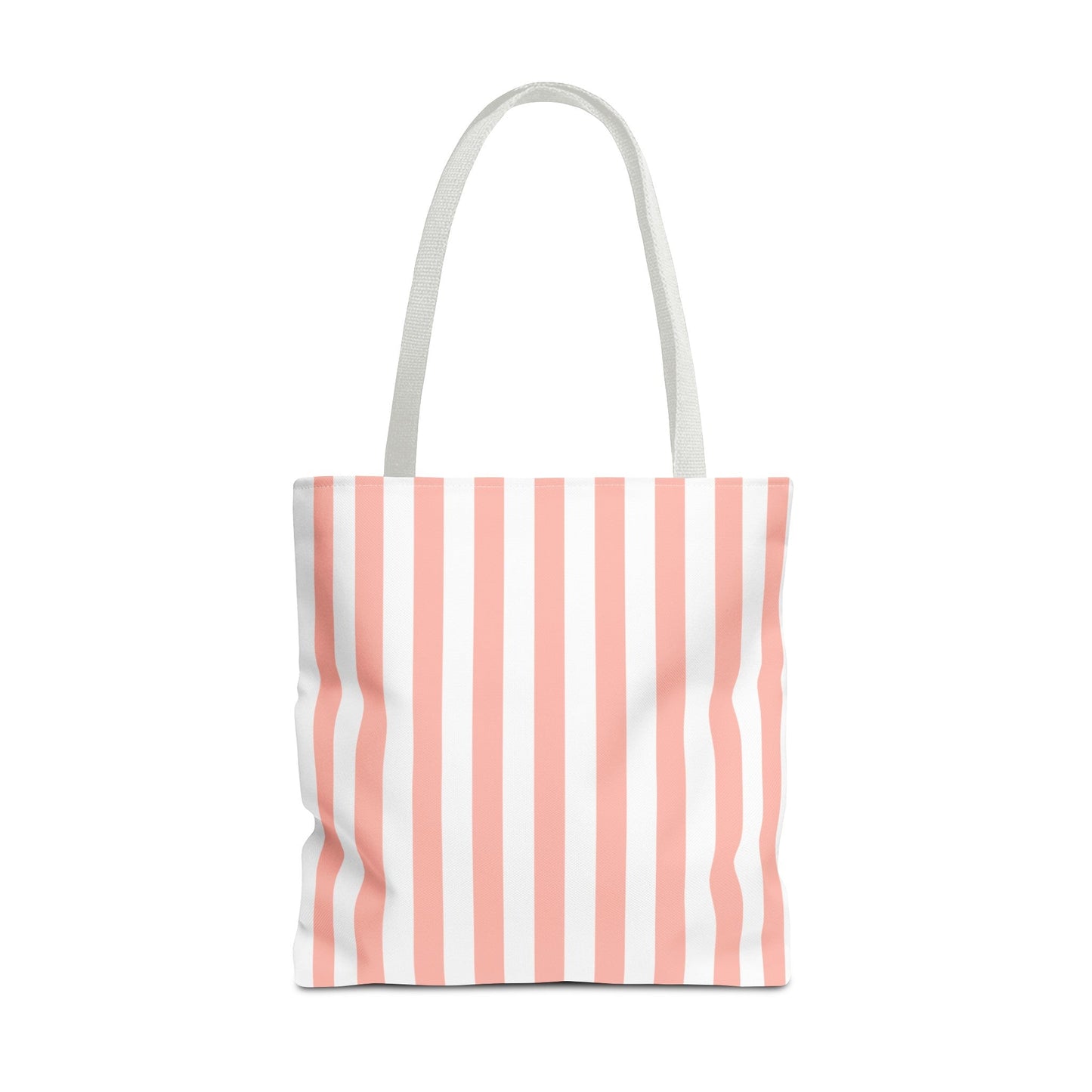 Coral Pink Stripes Tote Bag - Bags - Kristine Celestine