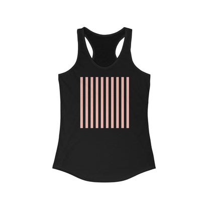 Coral Pink Stripes Women's Tank Top - Tank Top - Kristine Celestine