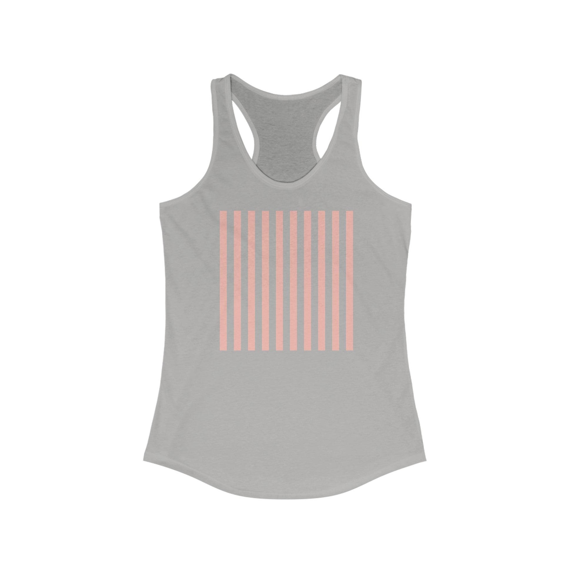 Coral Pink Stripes Women's Tank Top - Tank Top - Kristine Celestine