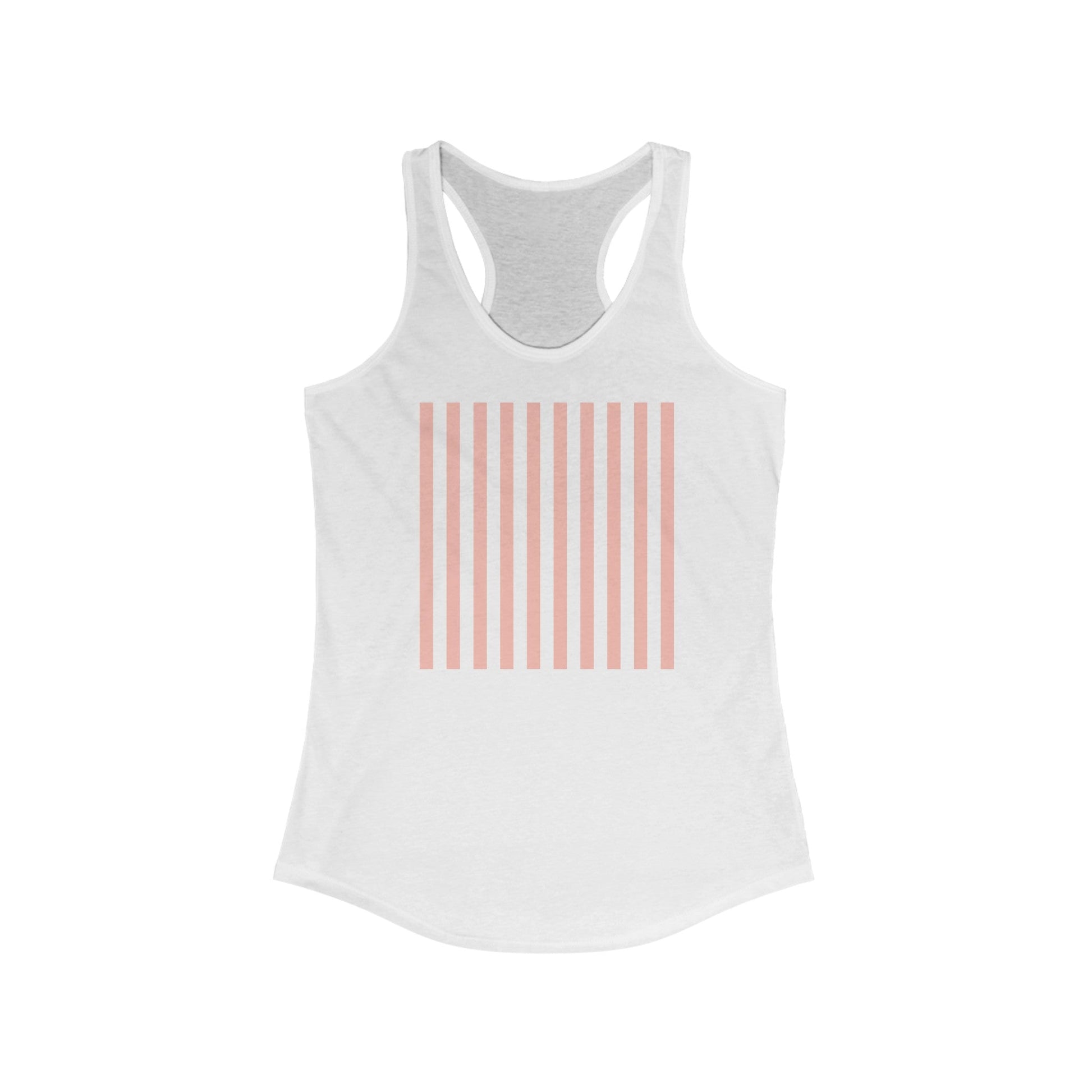 Coral Pink Stripes Women's Tank Top - Tank Top - Kristine Celestine