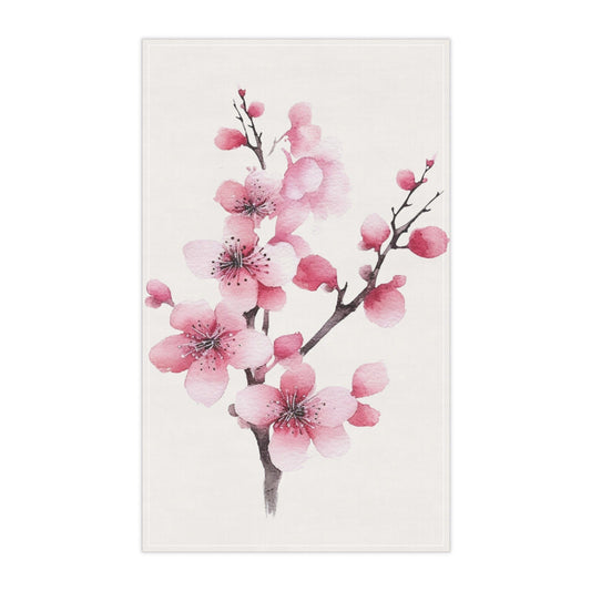 Blush Pink Flower Bud Kitchen Towel (vD) - Kitchen Towel - Kristine Celestine