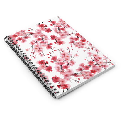 Vibrant Cherry Blossom Spiral Notebook 6x8" (v4) - Notebook - Kristine Celestine