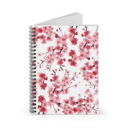 Vibrant Cherry Blossom Spiral Notebook 6x8" (v4) - Notebook - Kristine Celestine