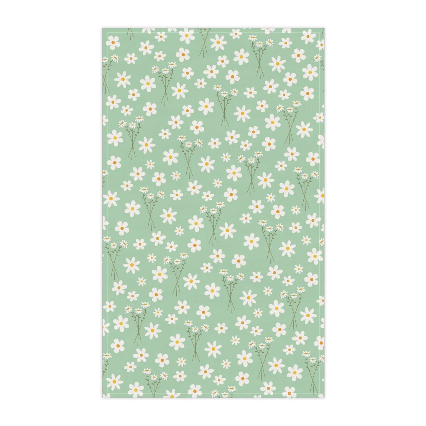 Mint Daisy Delight Kitchen Towel - Kitchen Towel - Kristine Celestine