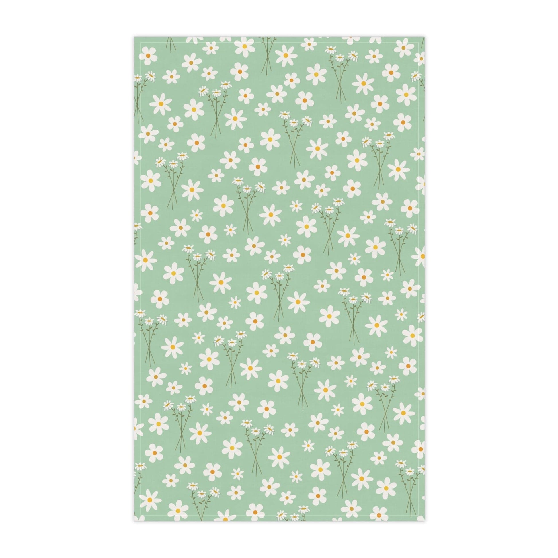 Mint Daisy Delight Kitchen Towel - Kitchen Towel - Kristine Celestine