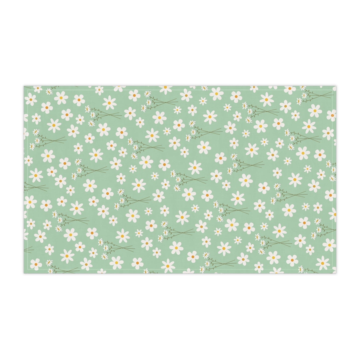 Mint Daisy Delight Kitchen Towel - Kitchen Towel - Kristine Celestine