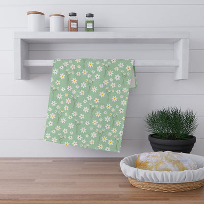 Mint Daisy Delight Kitchen Towel - Kitchen Towel - Kristine Celestine