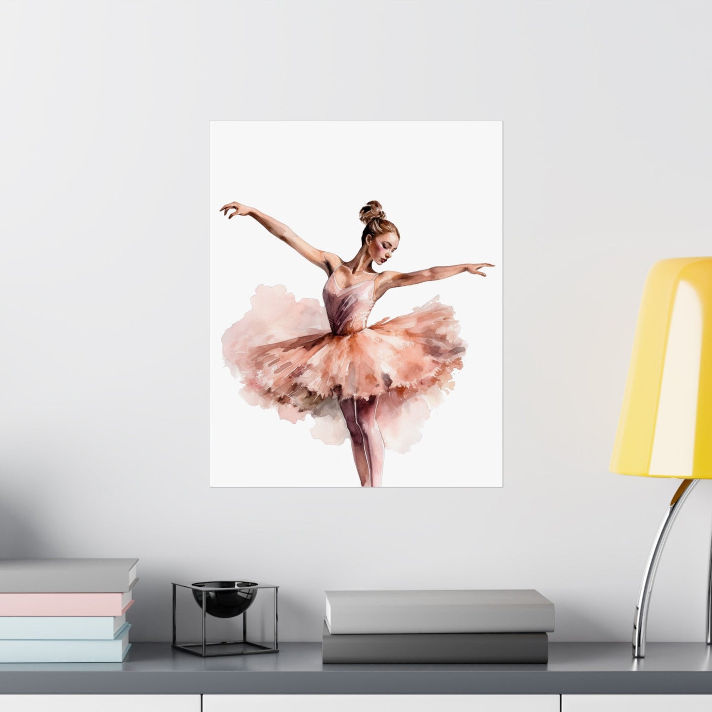 Elegant Blush Ballerina Wall Art Poster (A4) - Poster - Kristine Celestine