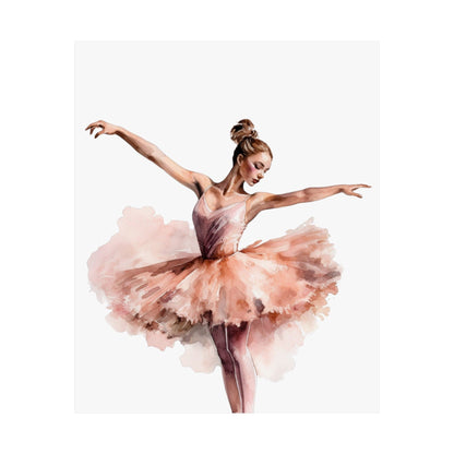 Elegant Blush Ballerina Wall Art Poster (A4) - Poster - Kristine Celestine