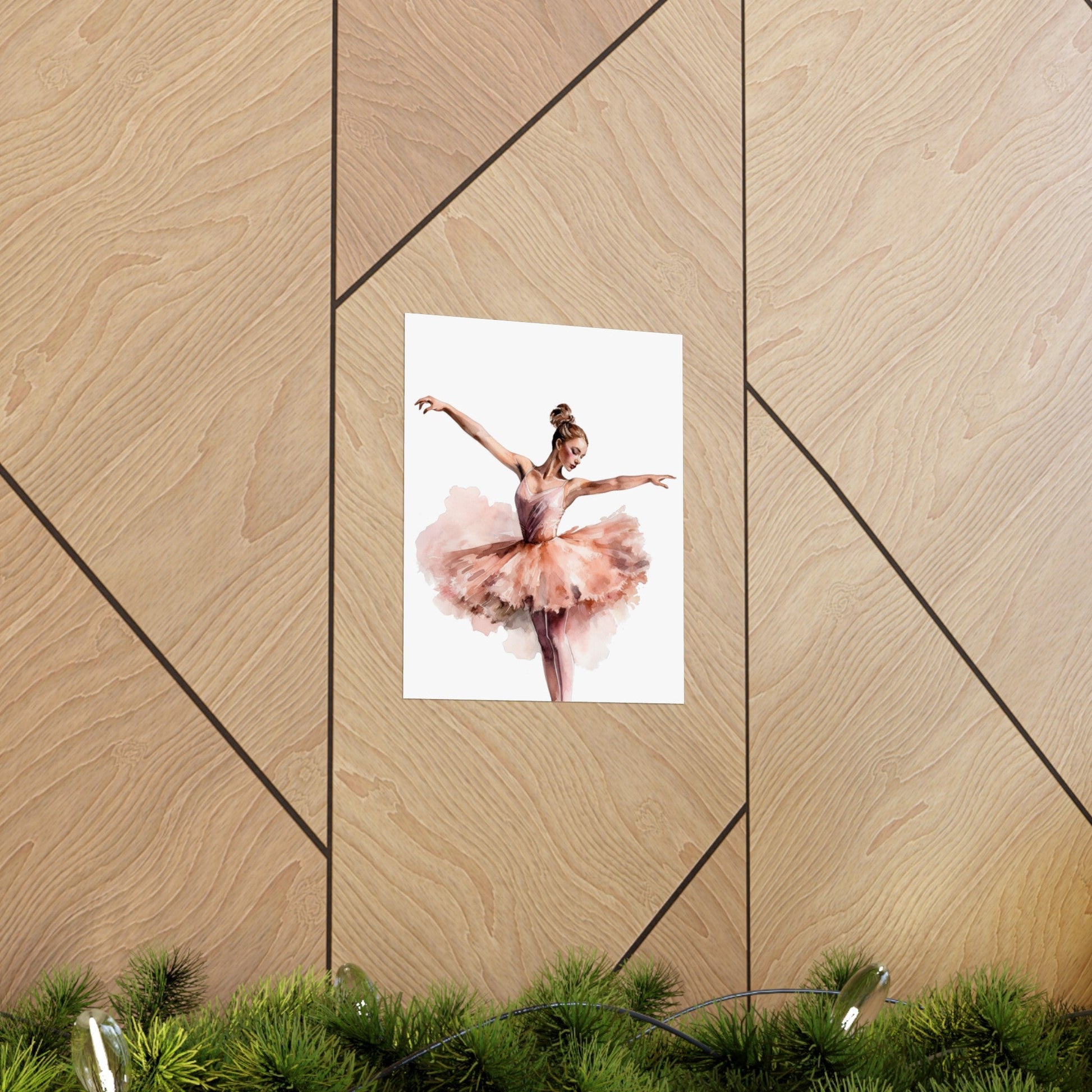 Elegant Blush Ballerina Wall Art Poster (A4) - Poster - Kristine Celestine