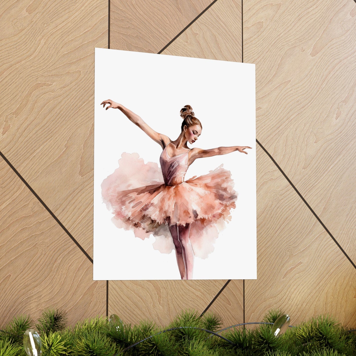 Elegant Blush Ballerina Wall Art Poster (A4) - Poster - Kristine Celestine