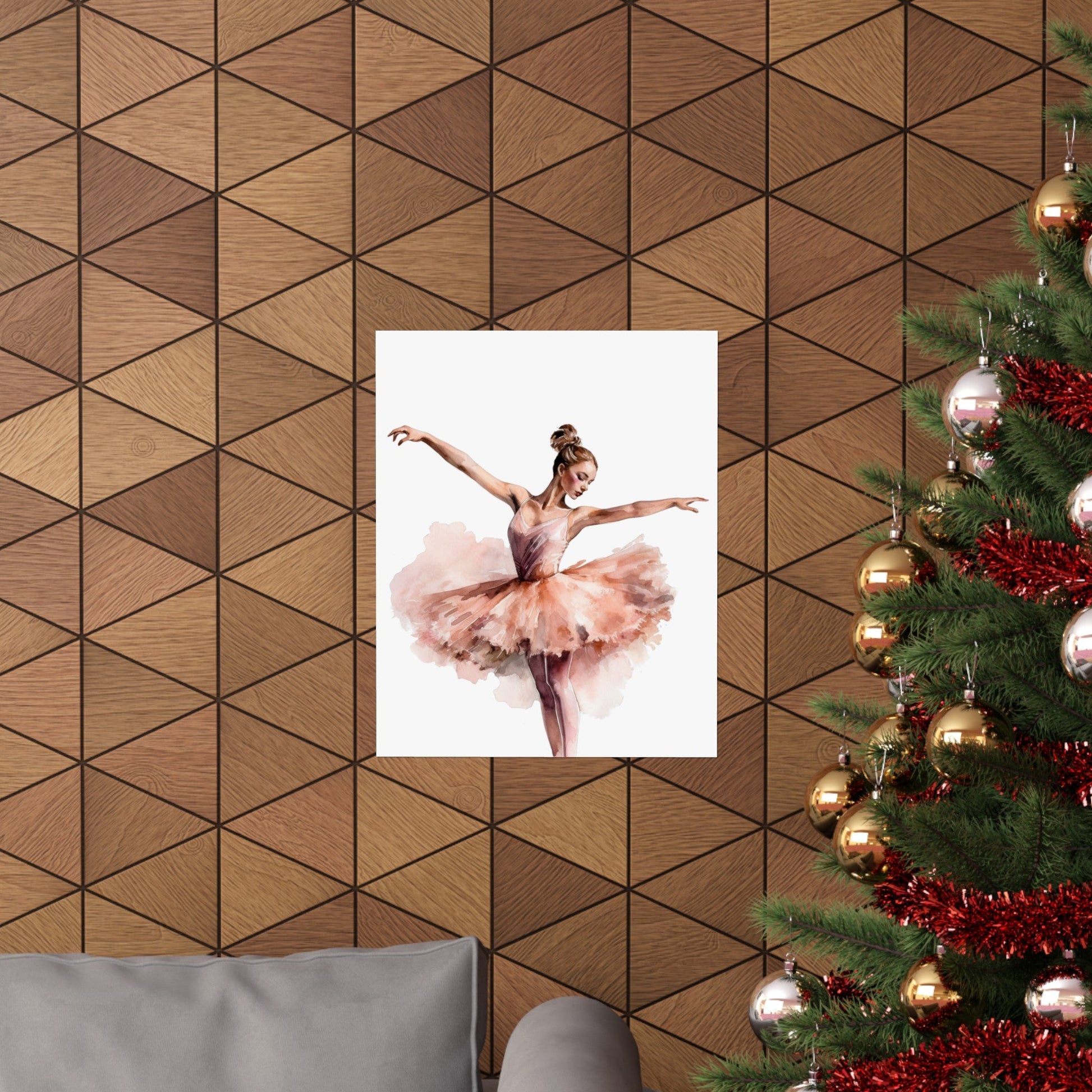 Elegant Blush Ballerina Wall Art Poster (A4) - Poster - Kristine Celestine