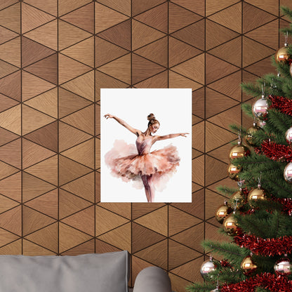 Elegant Blush Ballerina Wall Art Poster (A4) - Poster - Kristine Celestine