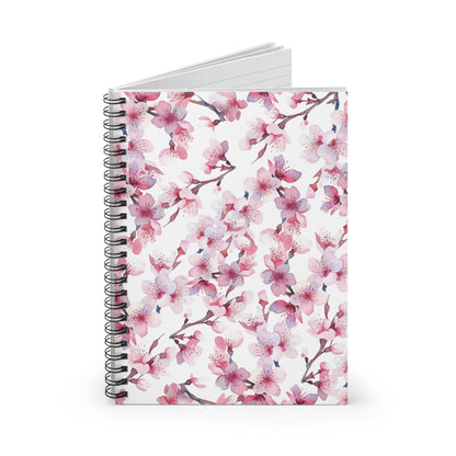 Lovely Cherry Blossom Spiral Notebook 6x8" (vL) - Notebook - Kristine Celestine