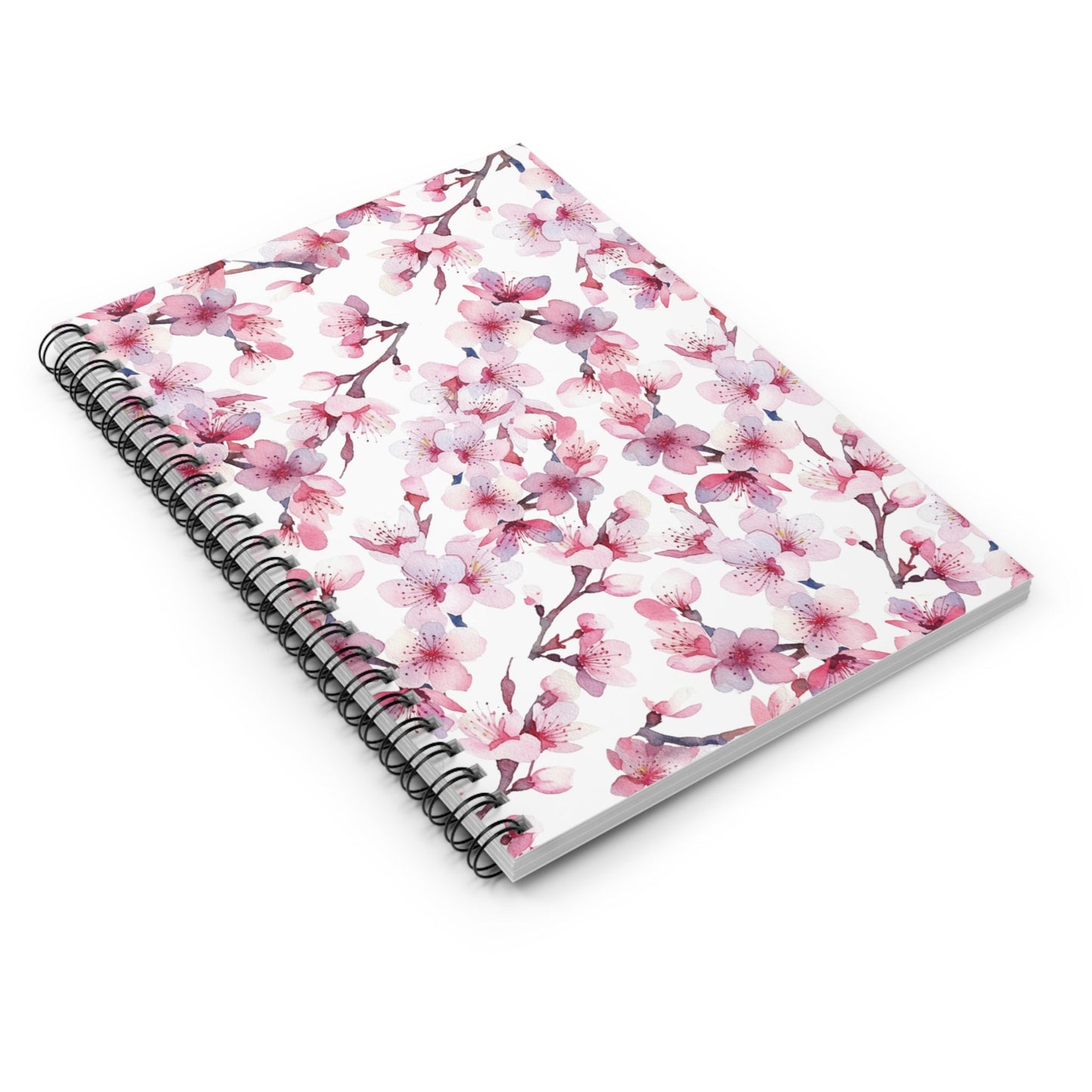 Lovely Cherry Blossom Spiral Notebook 6x8" (vL) - Notebook - Kristine Celestine