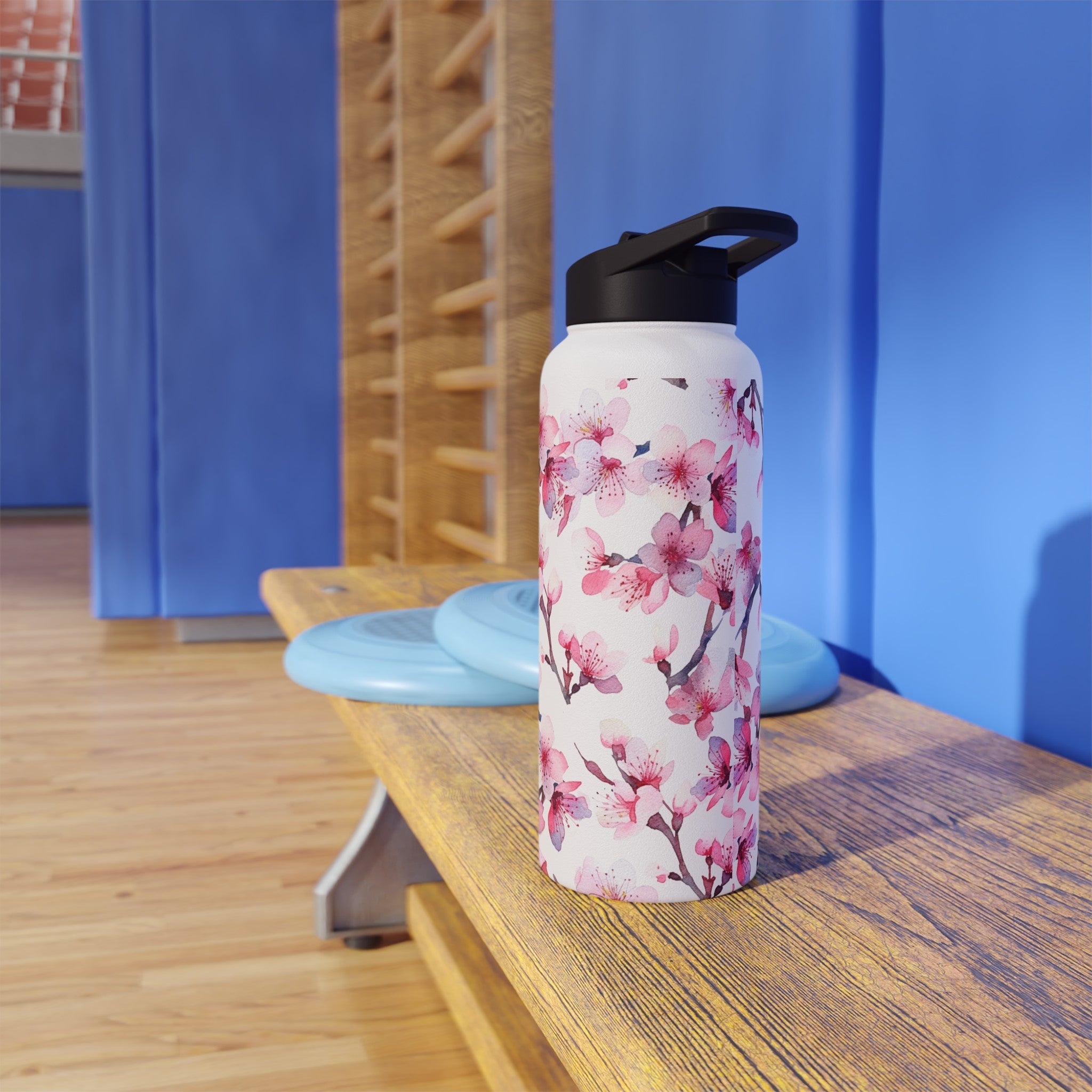 Lovely Pink Floral Water Bottle (vL) - Mug - Kristine Celestine