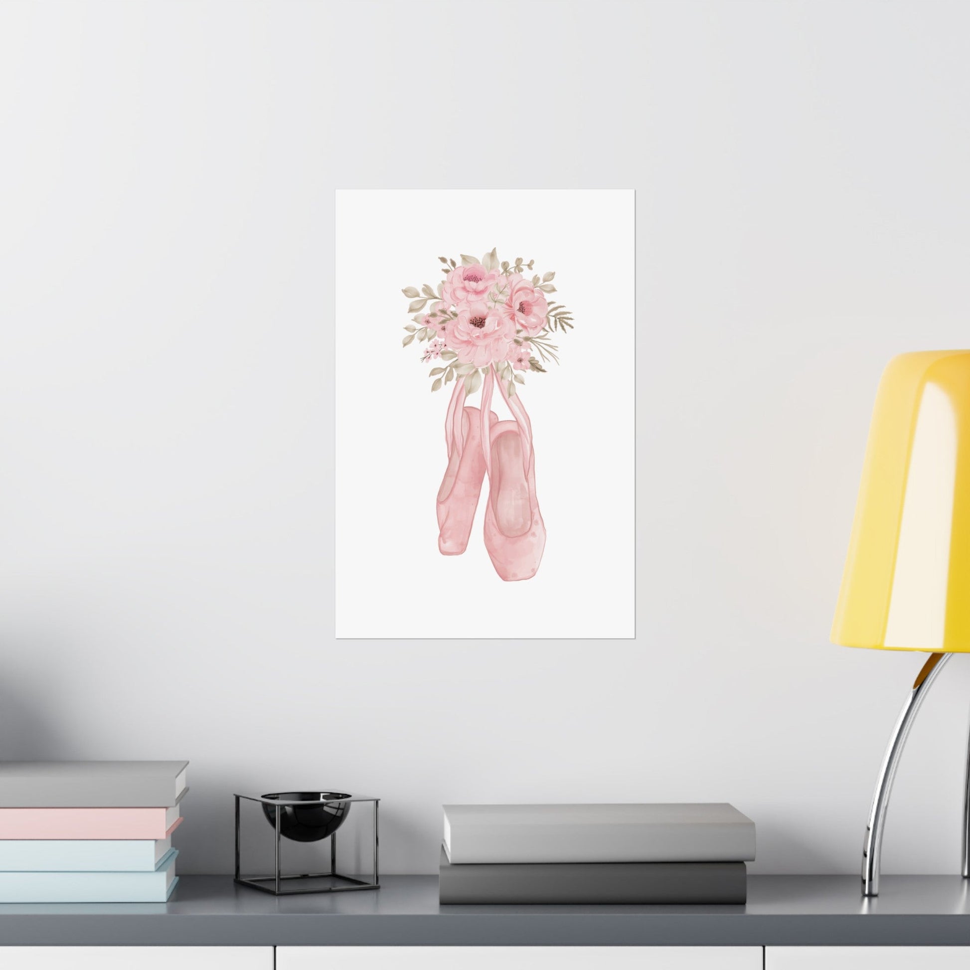 Floral Ballerina Shoes Wall Art Poster - Poster - Kristine Celestine