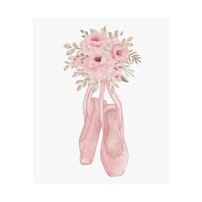 Floral Ballerina Shoes Wall Art Decor - Poster - Kristine Celestine