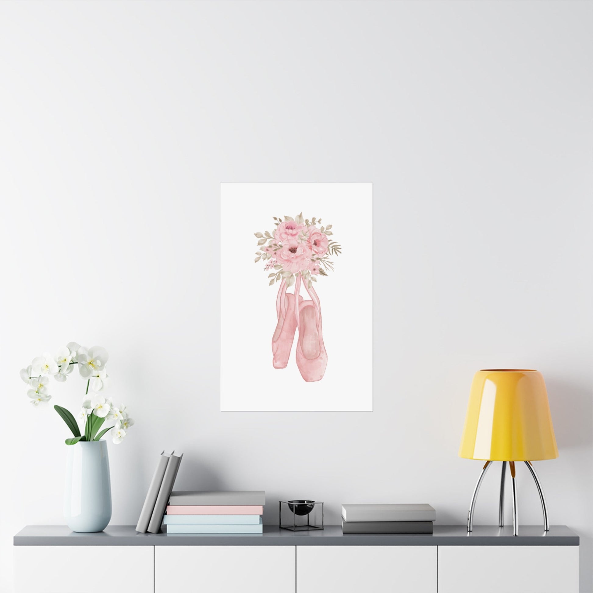 Floral Ballerina Shoes Wall Art Decor - Poster - Kristine Celestine