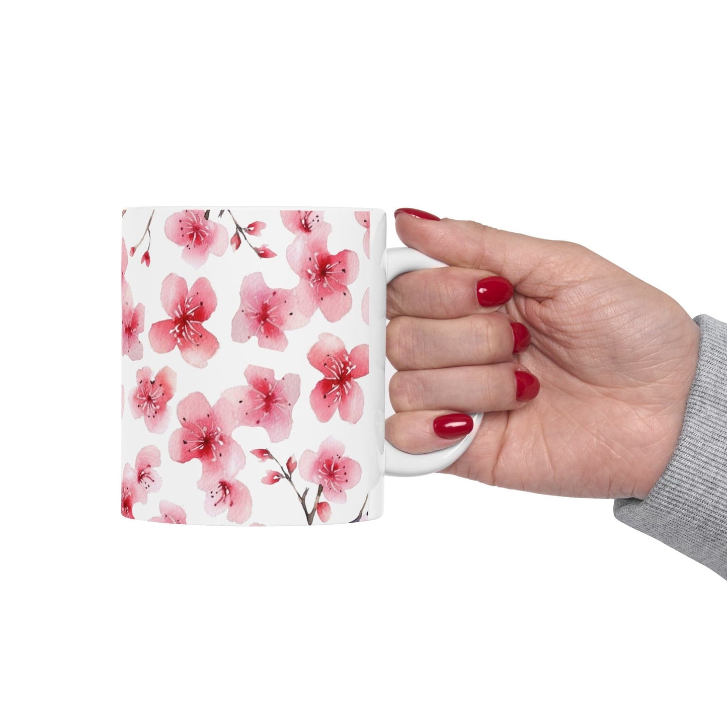 Blooming Pink Flower Mug (v8.1) - Mug - Kristine Celestine