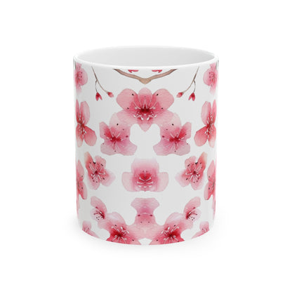 Blooming Pink Flower Mug (v8.1) - Mug - Kristine Celestine