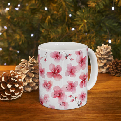 Blooming Pink Flower Mug (v8.1) - Mug - Kristine Celestine