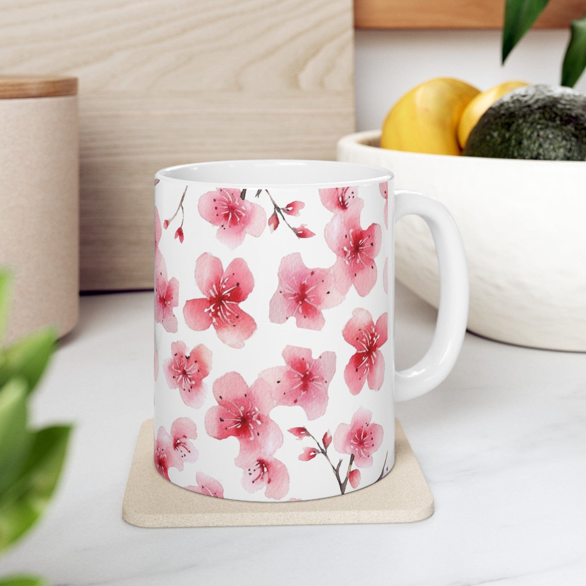 Blooming Pink Flower Mug (v8.1) - Mug - Kristine Celestine