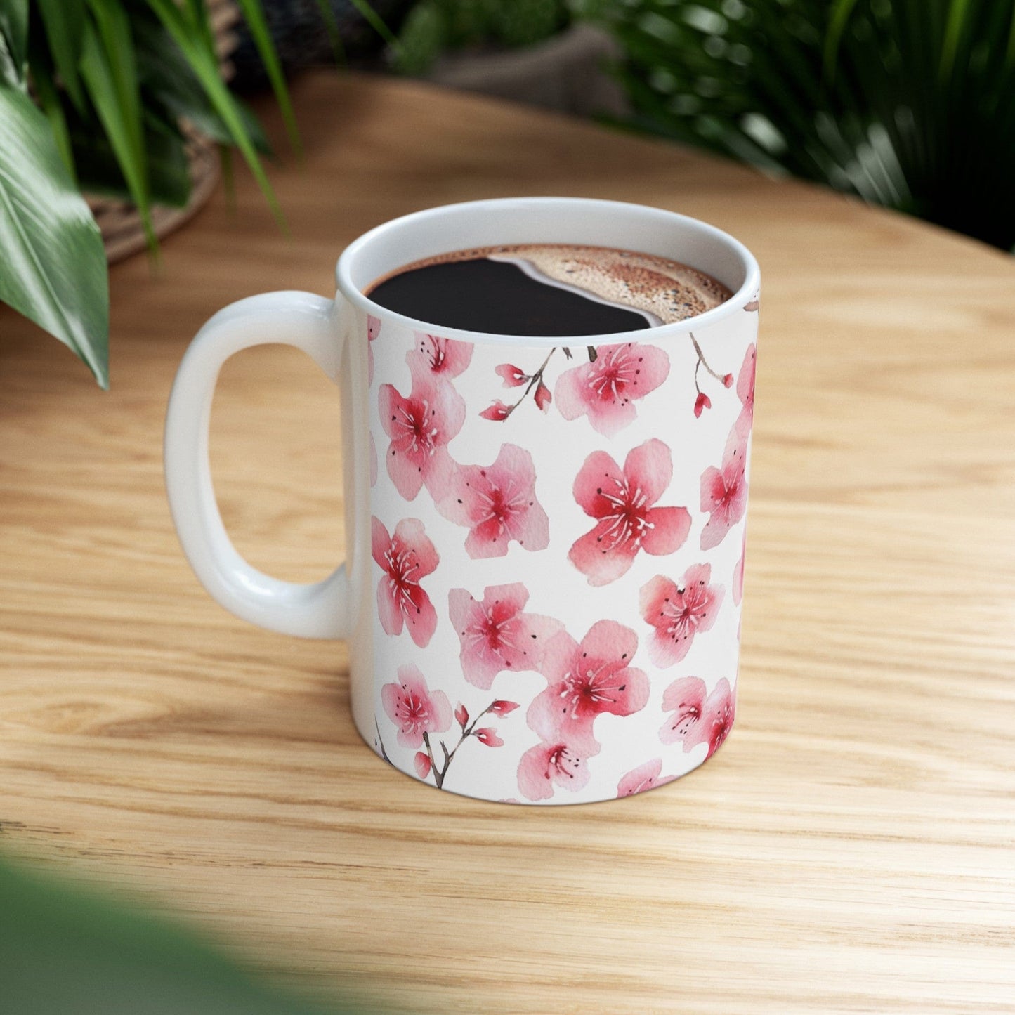 Blooming Pink Flower Mug (v8.1) - Mug - Kristine Celestine