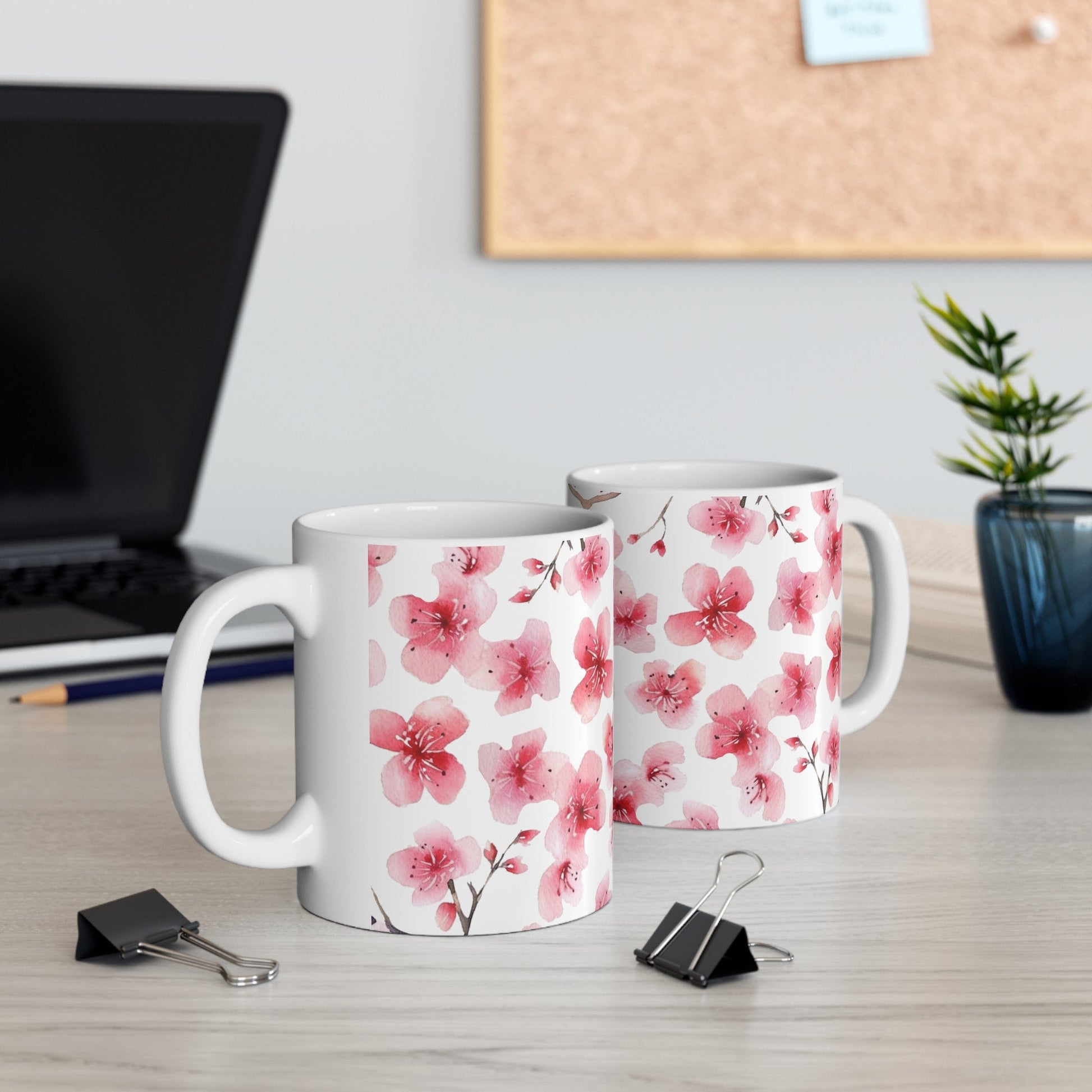 Blooming Pink Flower Mug (v8.1) - Mug - Kristine Celestine