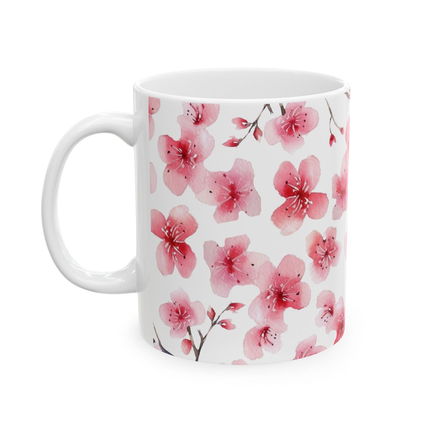 Blooming Pink Flower Mug (v8.1) - Mug - Kristine Celestine