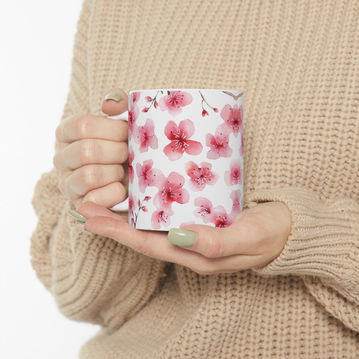 Blooming Pink Flower Mug (v8.1) - Mug - Kristine Celestine