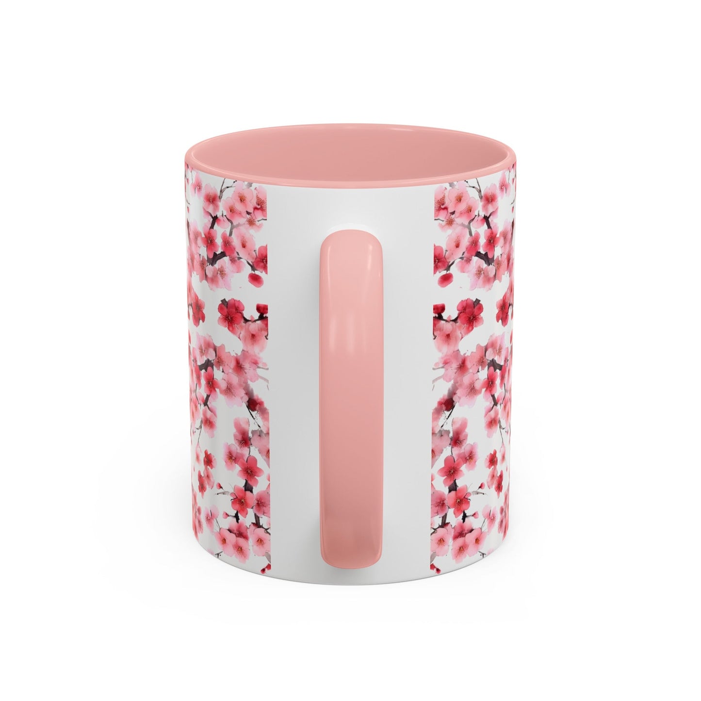 Watercolor Cherry Blossom Accent Mug (v4) - Mug - Kristine Celestine