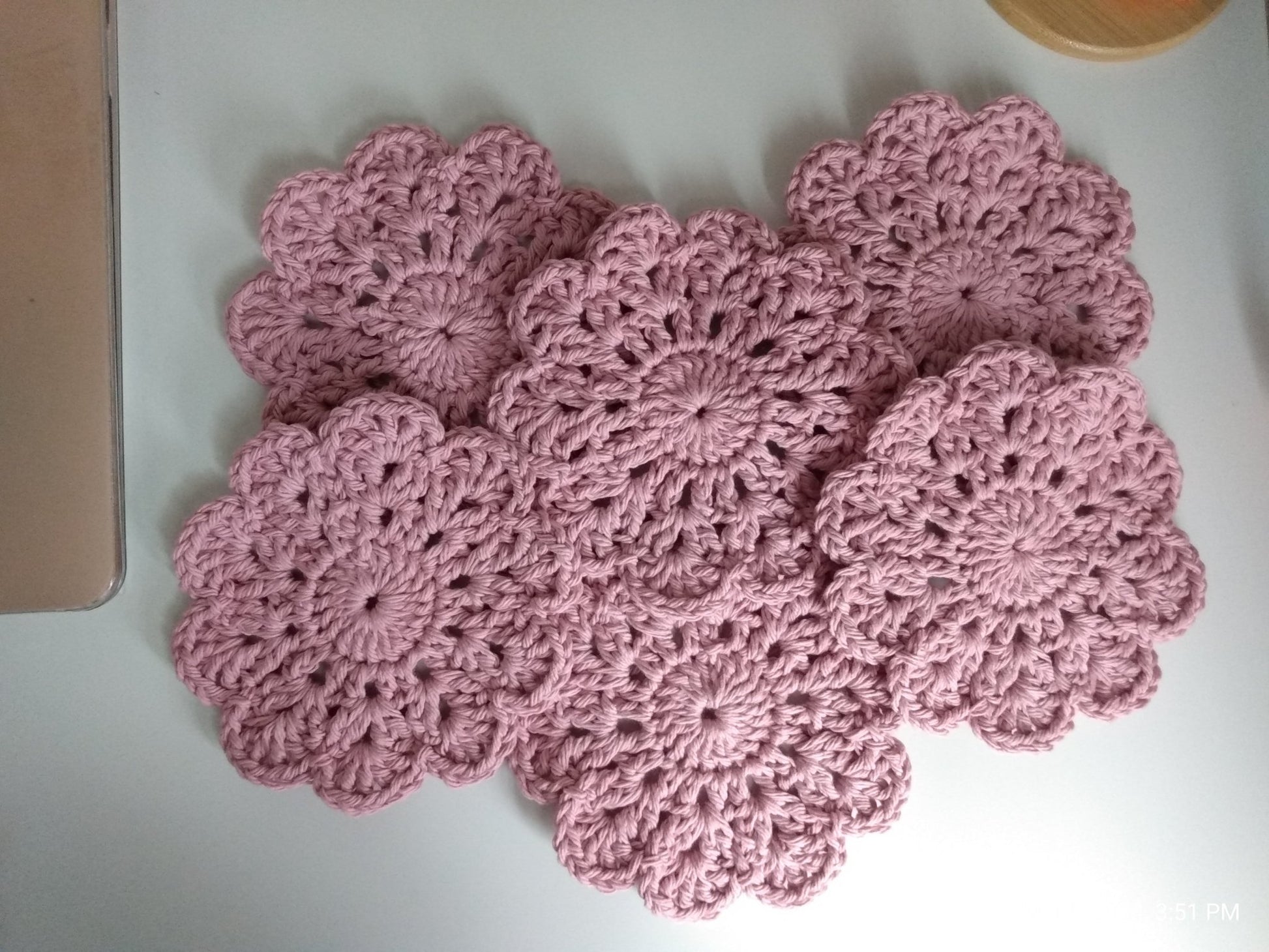 Floral Crochet Cotton Coaster - Coaster - Kristine Celestine