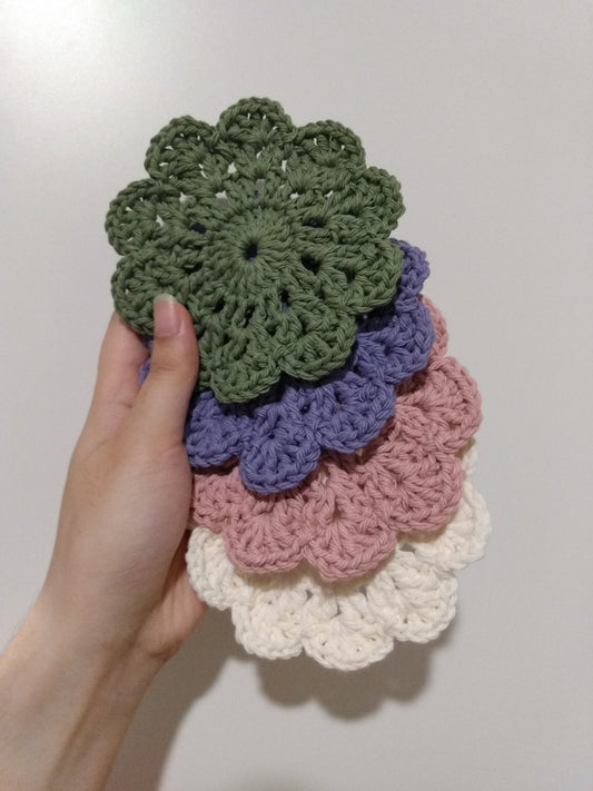 Floral Crochet Cotton Coaster - Coaster - Kristine Celestine