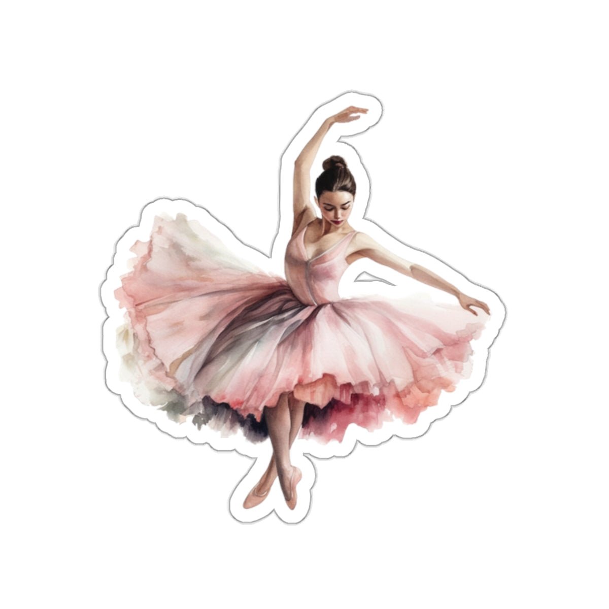 Passionate Dancer in a Pretty Pink Dress Sticker (A6) - Sticker - Kristine Celestine