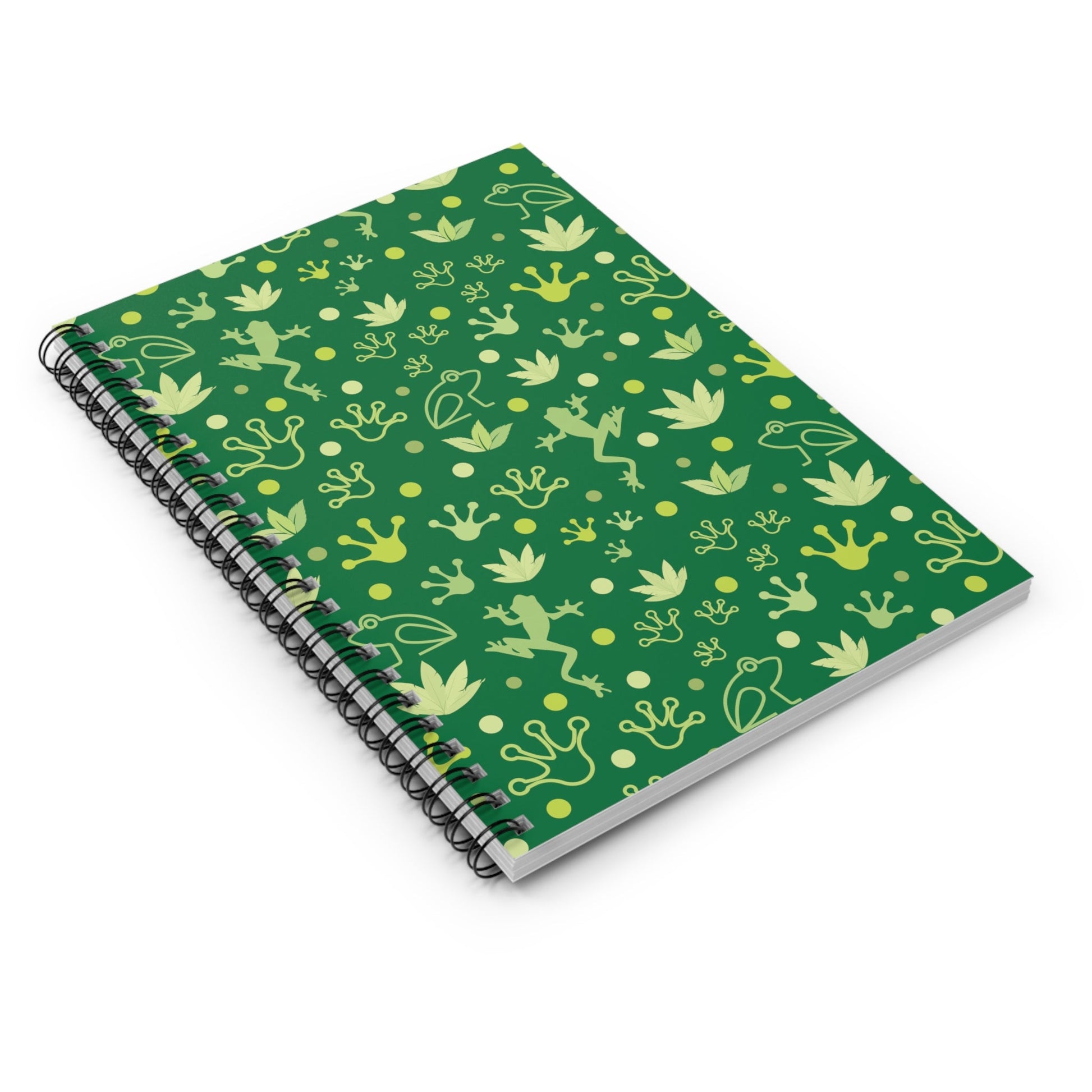 Froggy Dark Green Spiral Notebook 6x8" - Notebook - Kristine Celestine