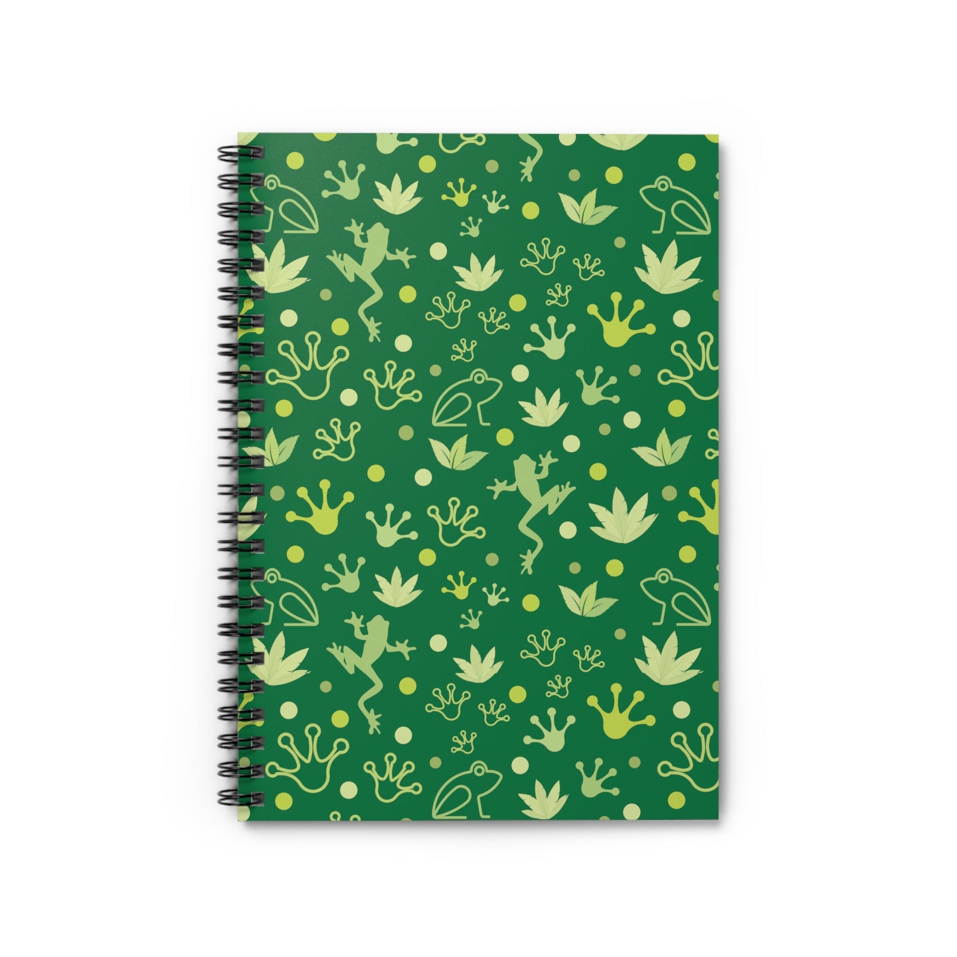 Froggy Dark Green Spiral Notebook 6x8" - Notebook - Kristine Celestine